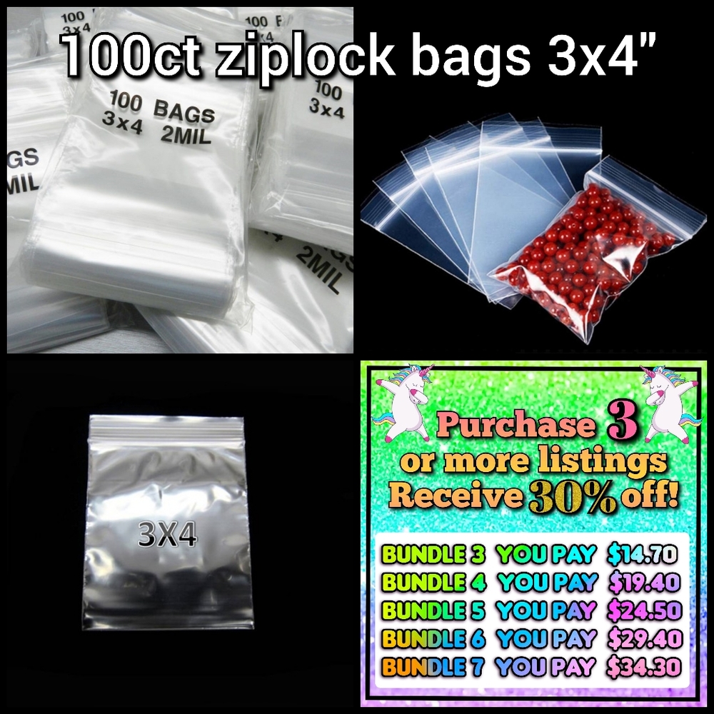 Ziplock bags 3x4"